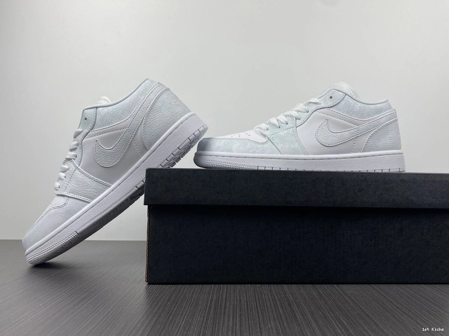 White Tumbled - 553558-130 1 Low Jordan Triple Leather 0321